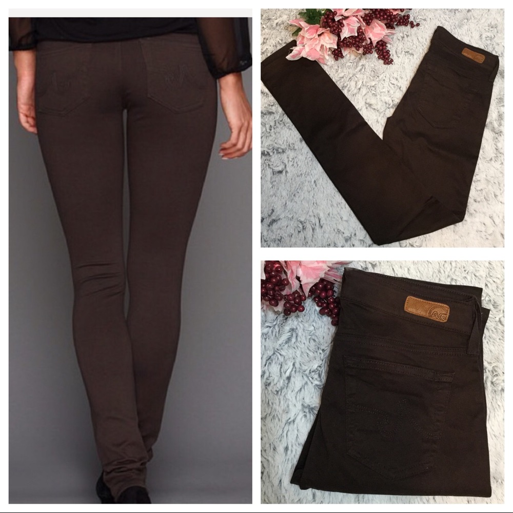 AG The Jegging Super Skinny Fit Brown Pants 27R